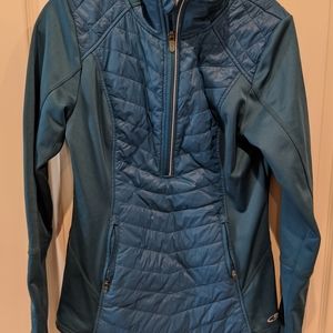 Teal champion duo dry running pullover 1/2 zip